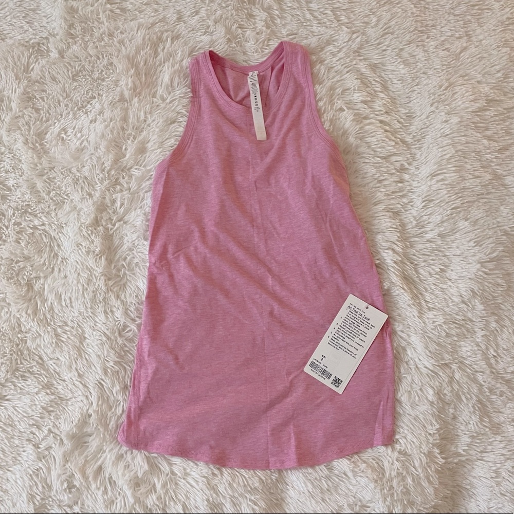 NEW Lululemon all tied up tank, pink, 0